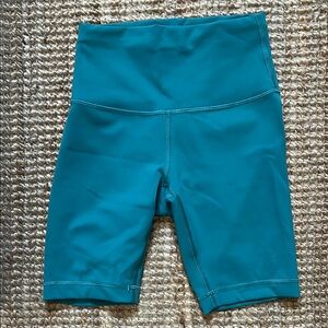 Women's Lululemon Teal High-Waisted Shorts